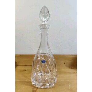 Vtg Bohemia Czech Republic Lead Crystal Over 24% Pbo Decanter Hand Cut ~13x5"